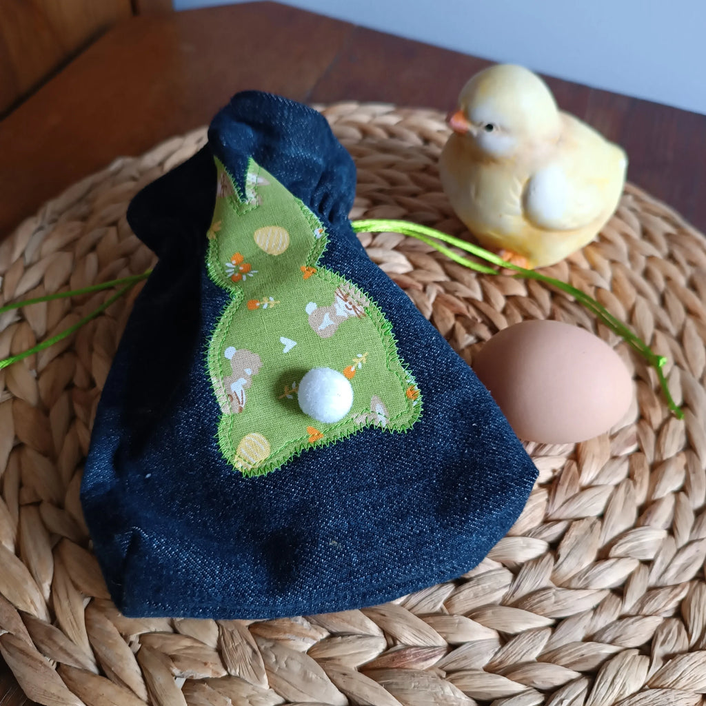 Pochon de pâques Récup’ Tissu de Lili - Sac de pâques - pâques 2025 - chasse aux œufs - sac pour Pâques - cadeau de Pâques - Pâques en 2025 - cadeau Pâques enfant - cadeau Pâques adulte