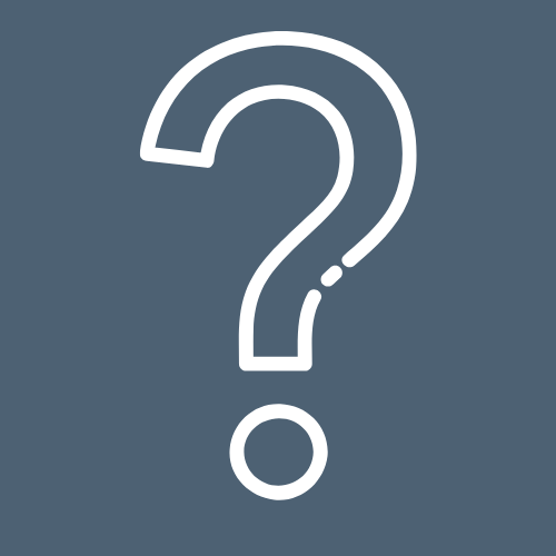 Point d'interrogation pour FAQ blanc sur fonds bleu marine