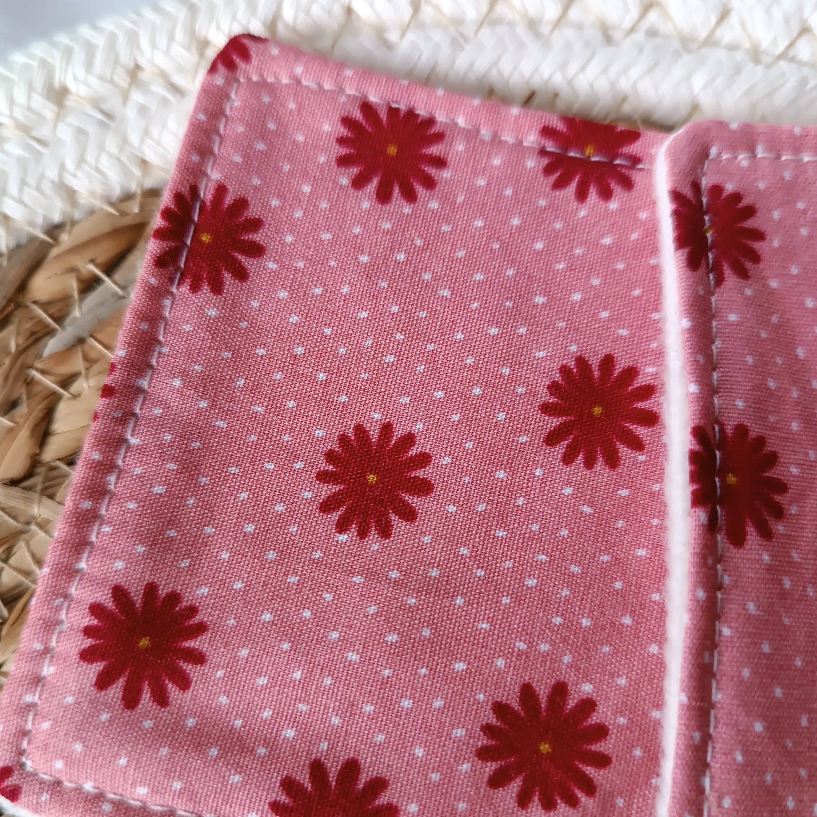 Lingettes démaquillantes de Récup’ Tissu de Lili - lingettes lavables - lingettes réutilisable - accessoires zéro déchet - lingettes écoresponsable - lingettes éponge de bambou - lingette démaquillante lavable - lot de 5 lingettes démaquillantes lavables