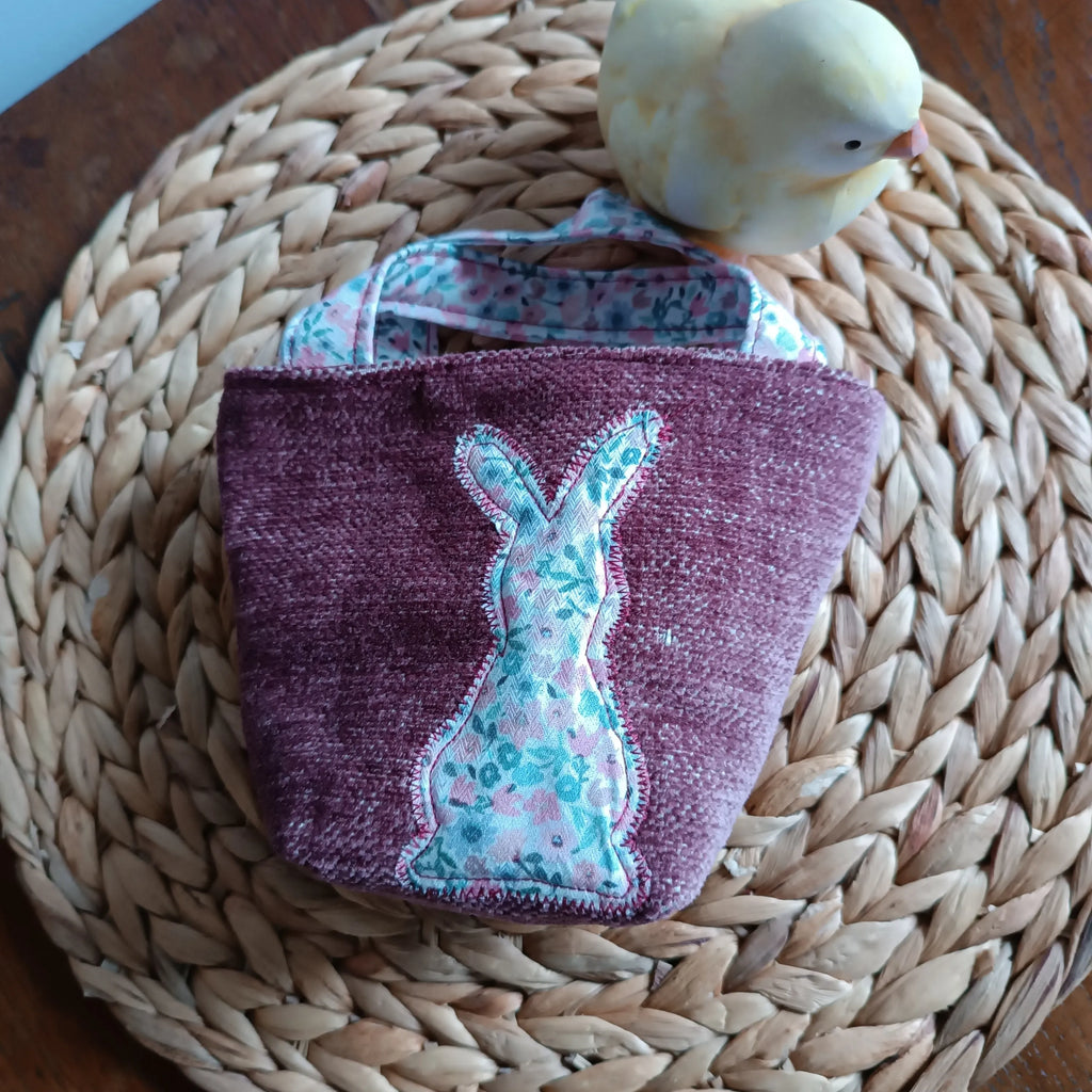 Panier de pâques de Récup’ Tissu de Lili - pâques 2026 - chasse aux œufs - sac pour Pâques - cadeau de Pâques - Pâques en 2026 - cadeau Pâques enfant - décoration paques artisanale