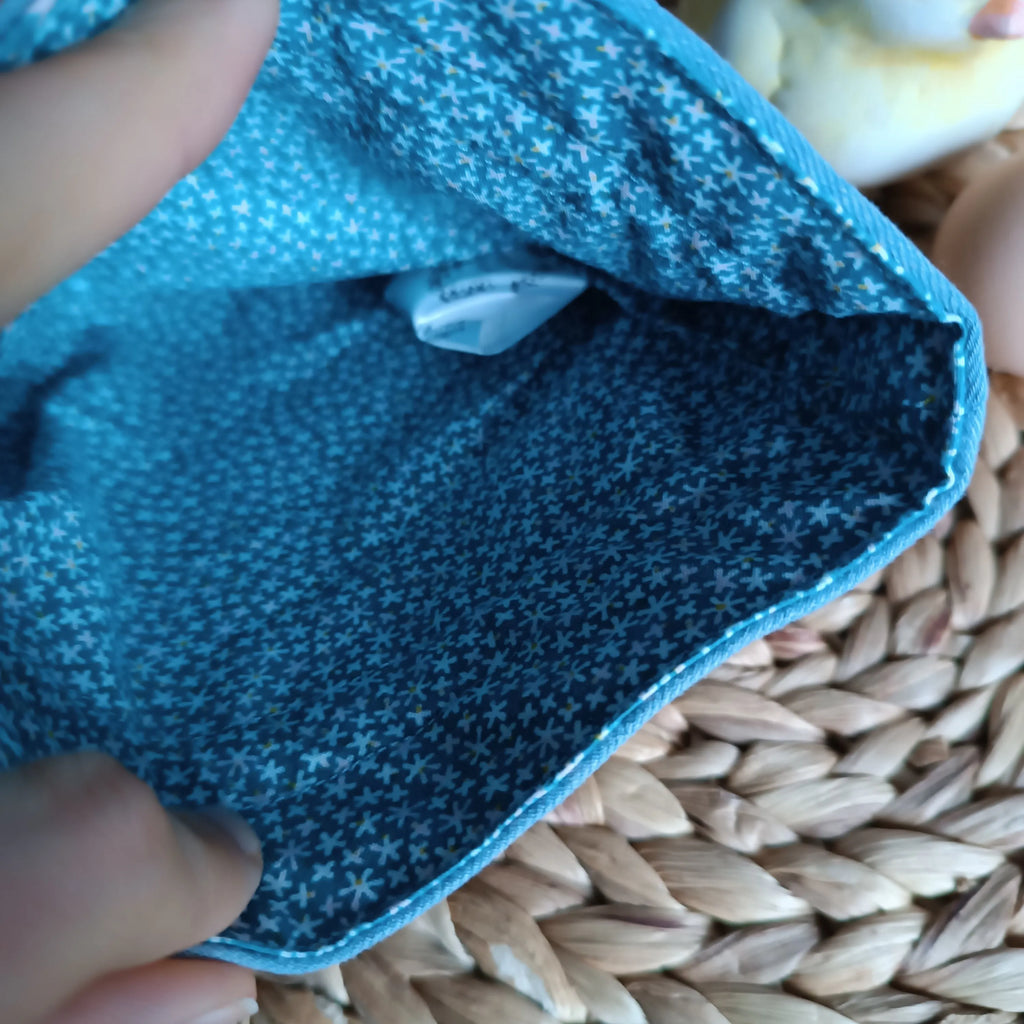Pochon de Pâques en jeans upcyclé, fait main en Picardie
