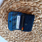 Porte-cartes bleu marine de Récup’ Tissu de LILI – porte-cartes tissu upcyclé – porte-cartes écoresponsable -porte-cartes artisanale -idée cadeau artisanale -étui carte bancaire